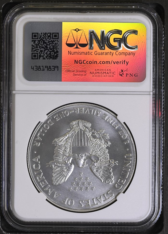 2002 $1 EAGLE STRUCK AT 2001 MS69