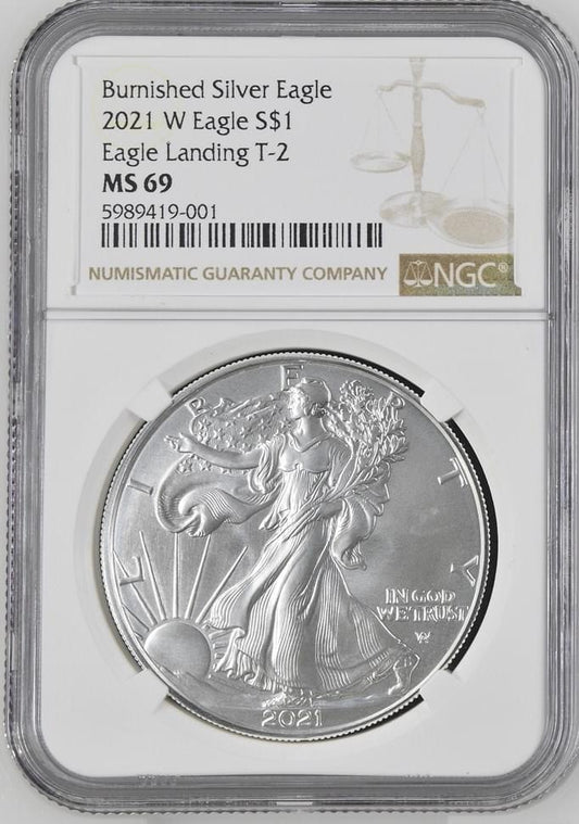 2021 W Eagle S$1 Eagle Landing T-2 MS 69