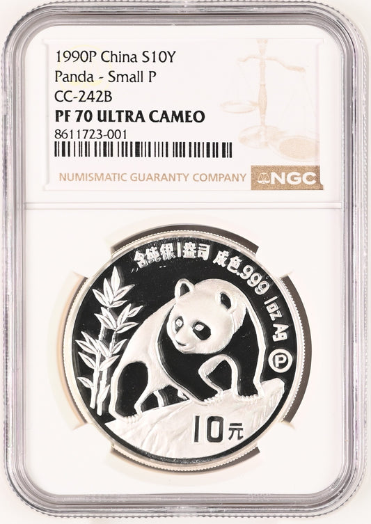 1990 CHINA S10Y PANDA (P) SMALL (P) VERY RARE TOP-POP CC-242B