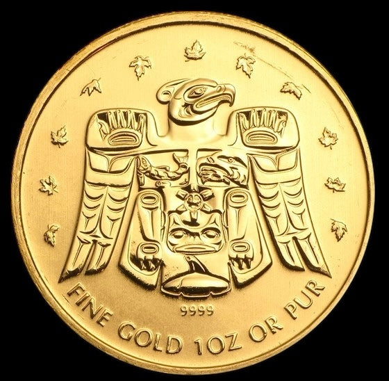 2009 CANADA 1 OZ GOLD MAPLE BU (VANCOUVER OLYMPICS, T'BIRD)