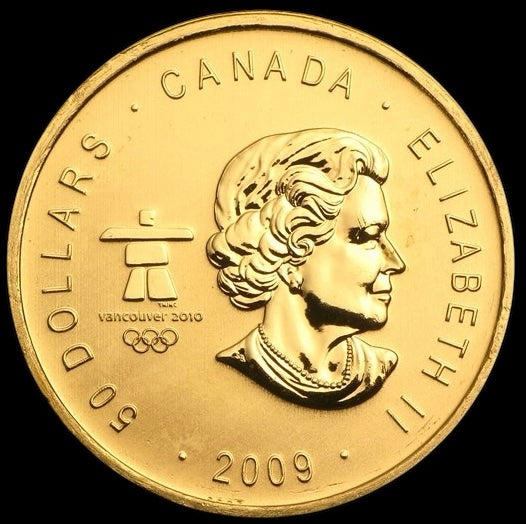 2009 CANADA 1 OZ GOLD MAPLE BU (VANCOUVER OLYMPICS, T'BIRD)