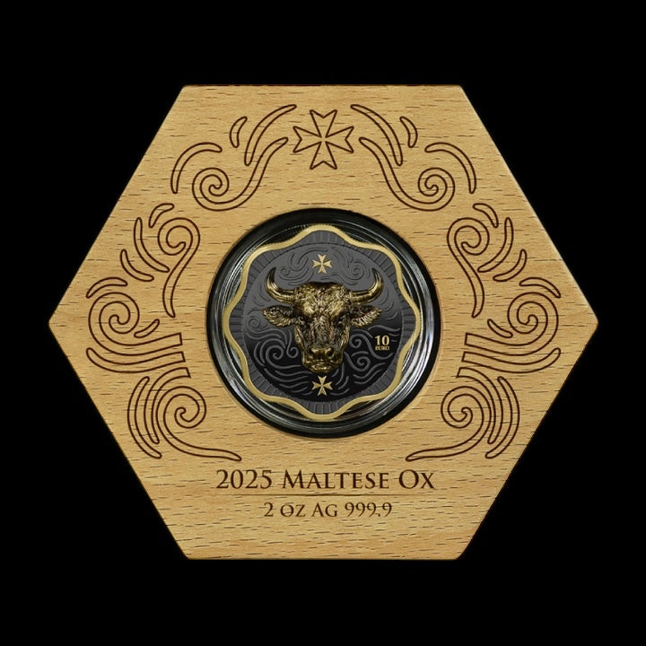 2025 MALTA MALTESE OX 10 EURO SILVER HIGH RELIEF
