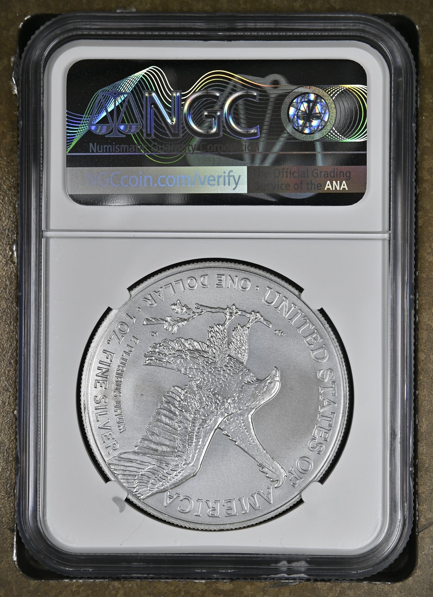 2021(S) EAGLE S$1 HERALDIC EAGLE STRUCK AT SAN FRANCISCO MINT T-2 MS 70
