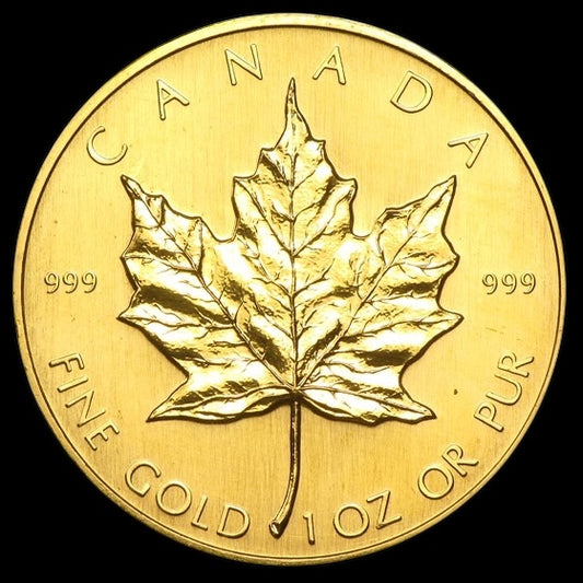 1982 CANADA 1 OZ GOLD MAPLE LEAF BU
