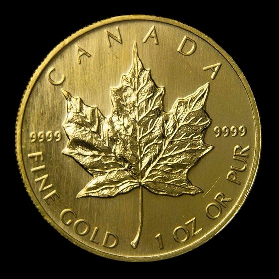 1997 CANADA 1 OZ GOLD MAPLE LEAF BU