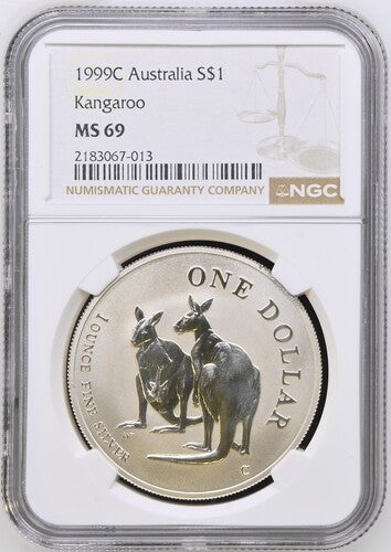 1999 AUSTRALIA S$1 KANGAROO MS 69
