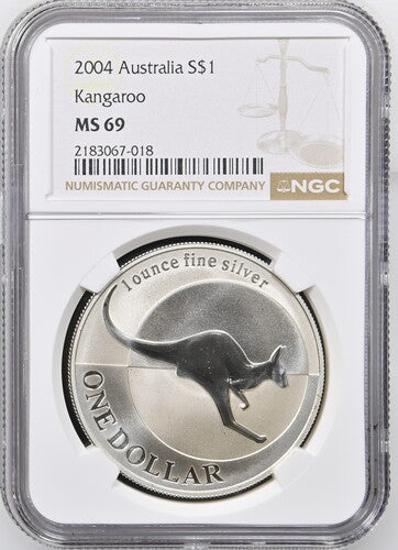 2004 AUSTRALIA S$1 KANGAROO MS 69