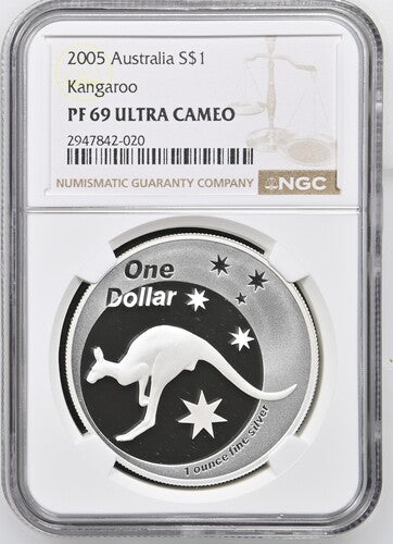 2005 AUSTRALIA S$1 KANGAROO PF 69
