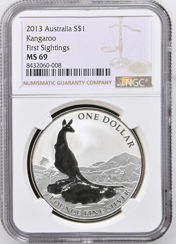 2013 AUSTRALIA S$1 KANGAROO MS 69