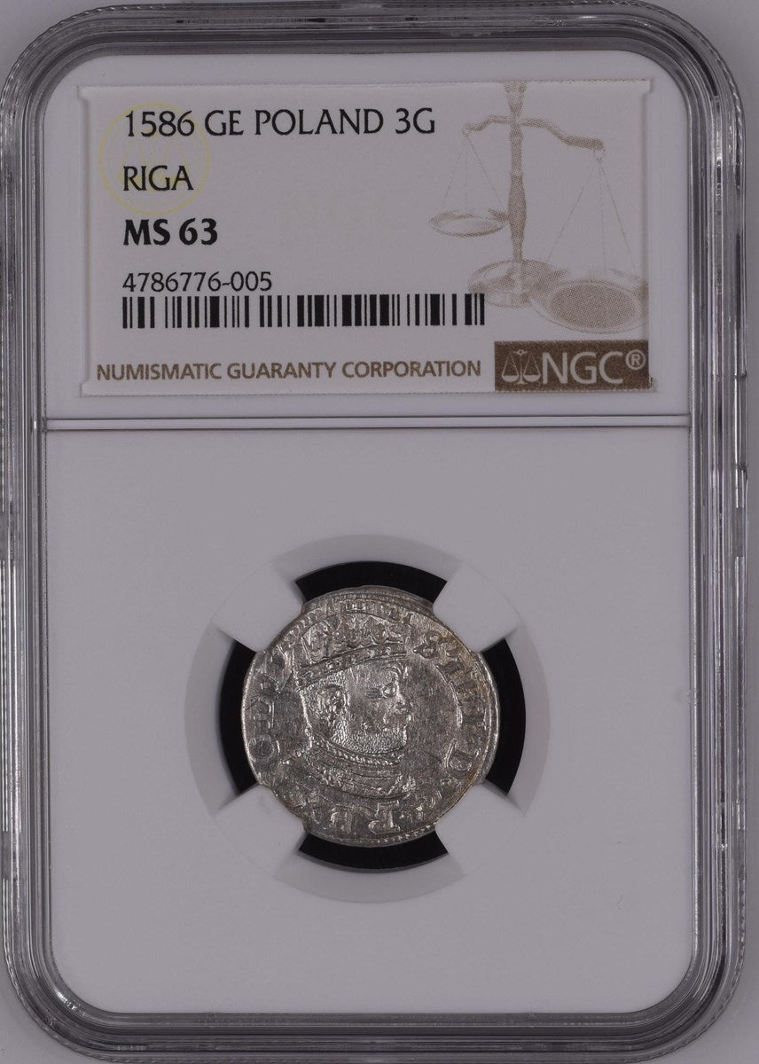 1586 GE POLAND 3G RIGA
NGC MS 63