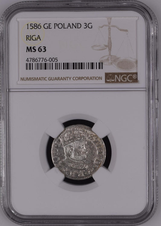 1586 GE POLAND 3G RIGA
NGC MS 63