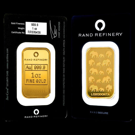 RAND REFINERY 1 OZ GOLD BAR