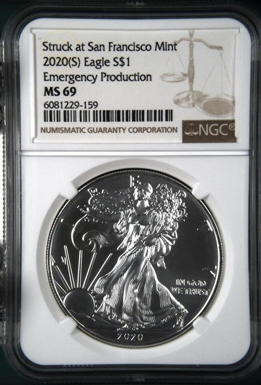 2020(S) Eagle S$1 Emergency Production MS 69