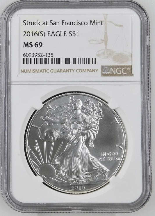 2016(S) EAGLE S$1 MS 69