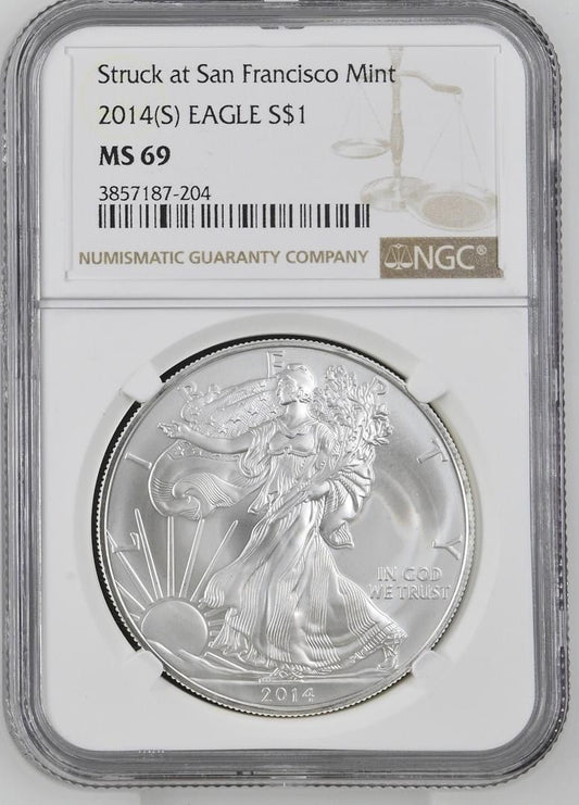 2014(S) EAGLE S$1 MS 69