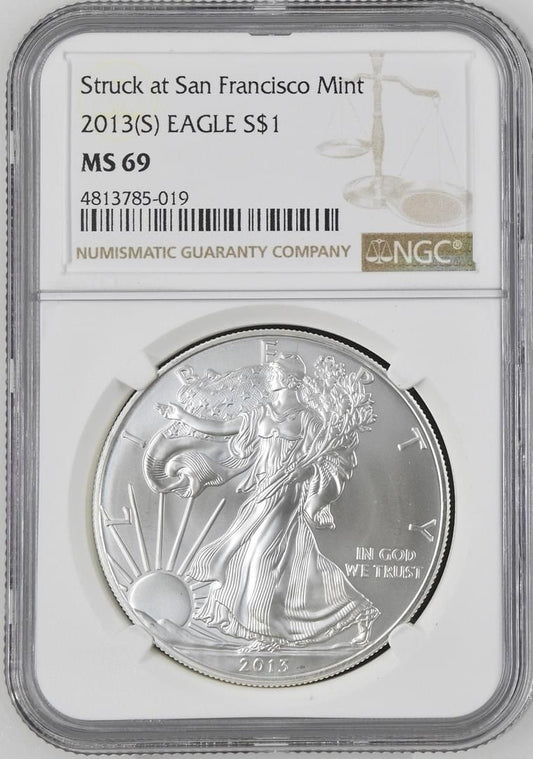 2013(S) EAGLE S$1 MS 69