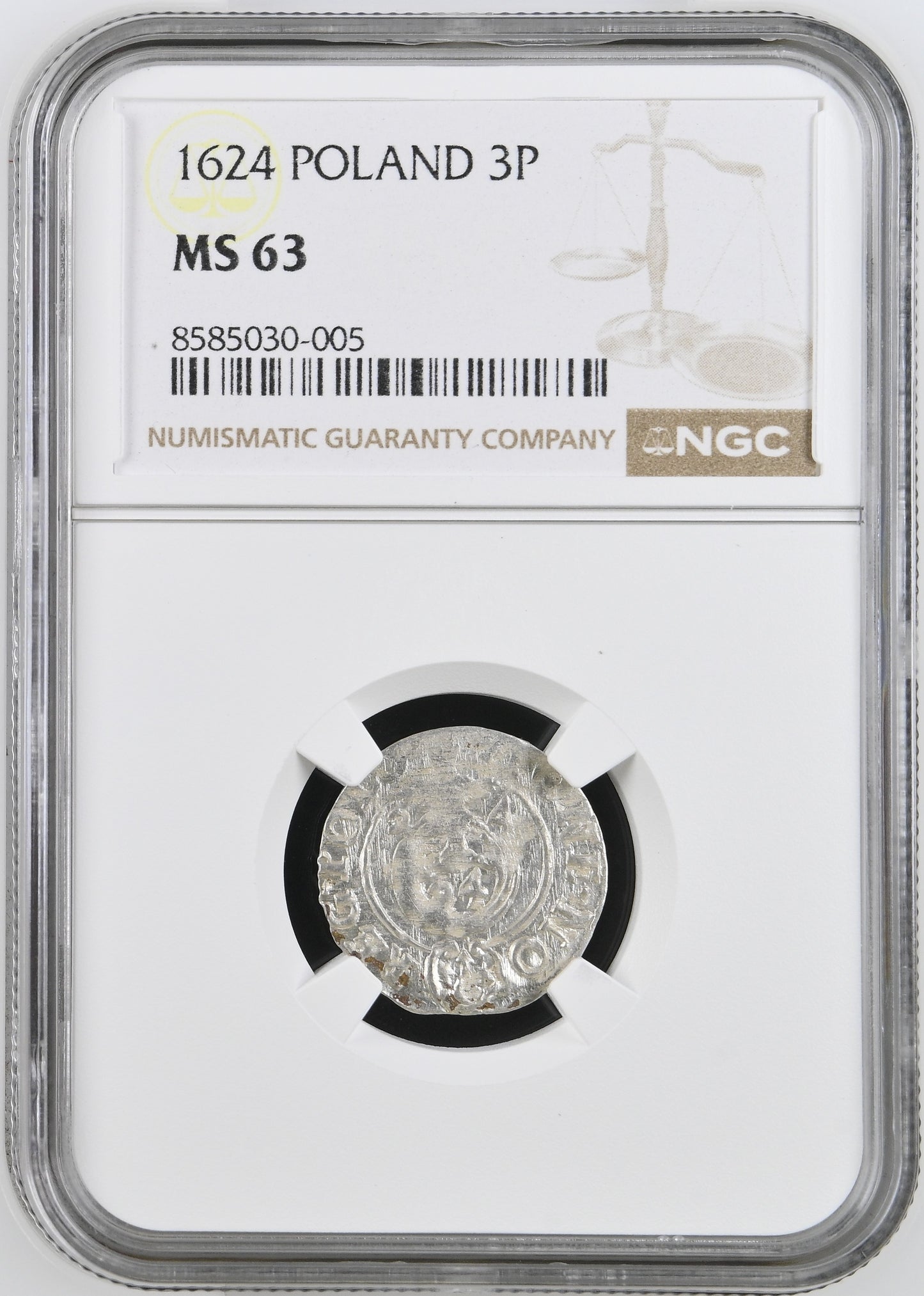 1624 POLAND 3P NGC MS 63