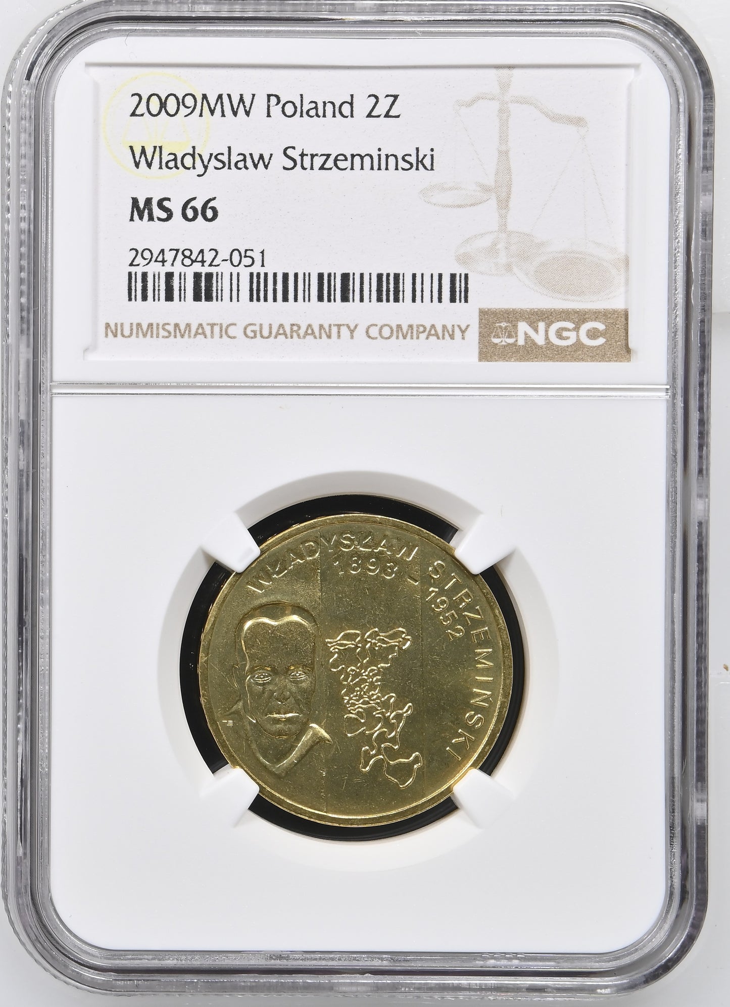 WLADYSLAW STRZEMINSKI (1893-1952) 2 ZL MS 66
