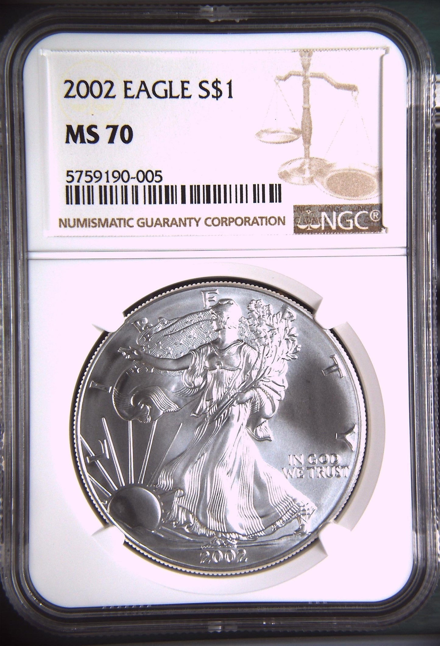 2002 EAGLE S$1 MS 70