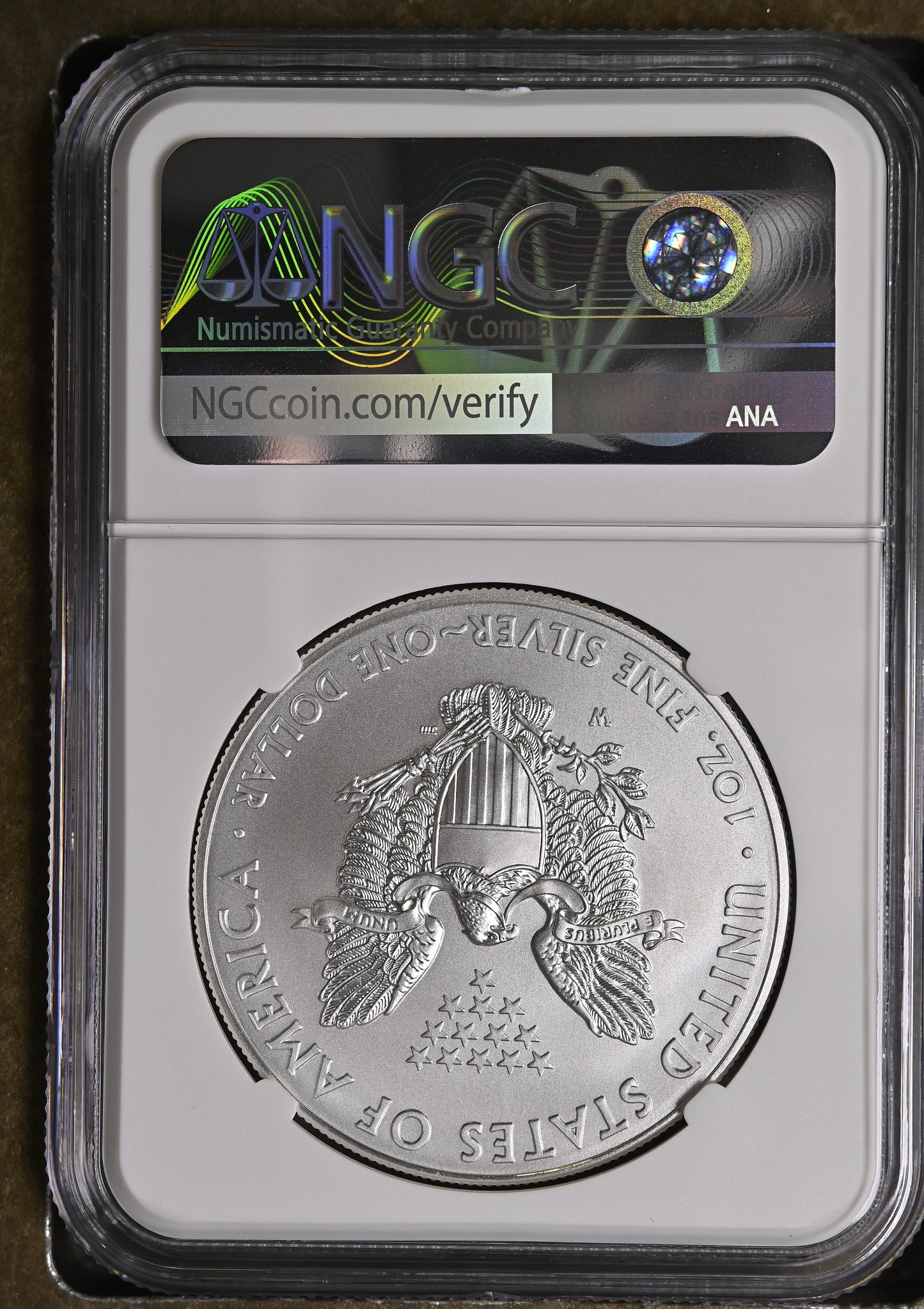 2012 W EAGLE S$1 BURNISHED SILVER EAGLE MS 70