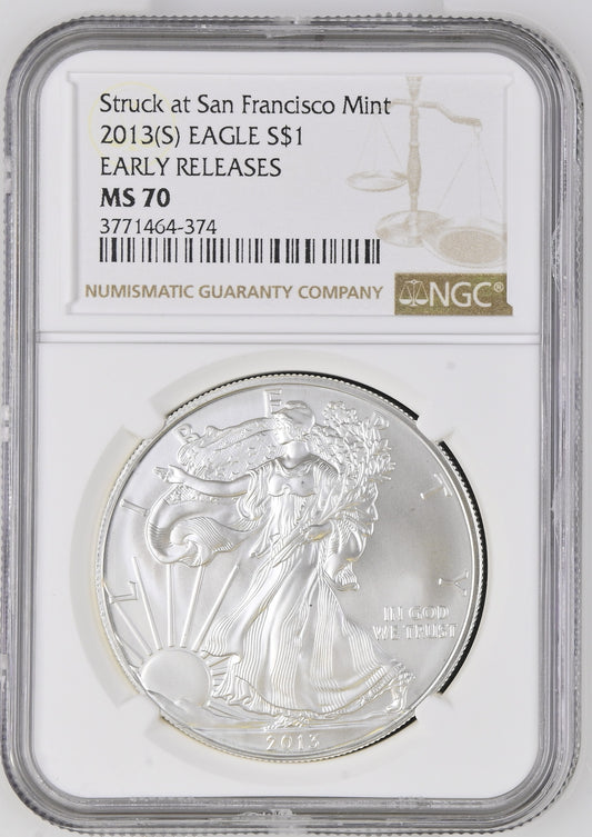 2013(S) EAGLE S$1 MS 70