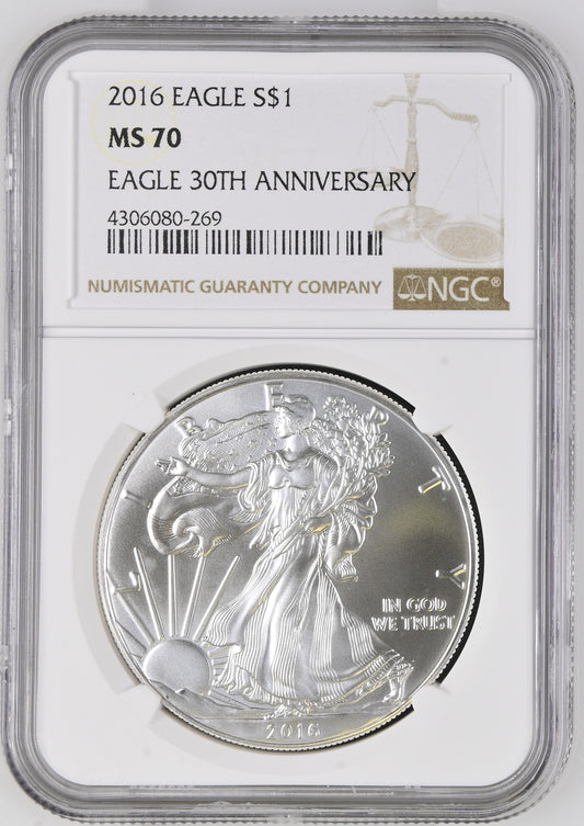 2016 EAGLE S$1 (30TH ANNIVERSARY) MS 70