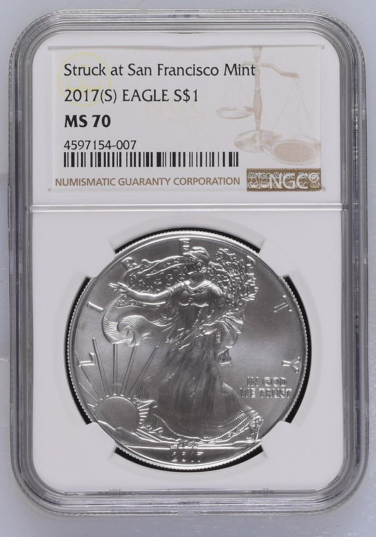 2017(S) EAGLE S$1 MS 70