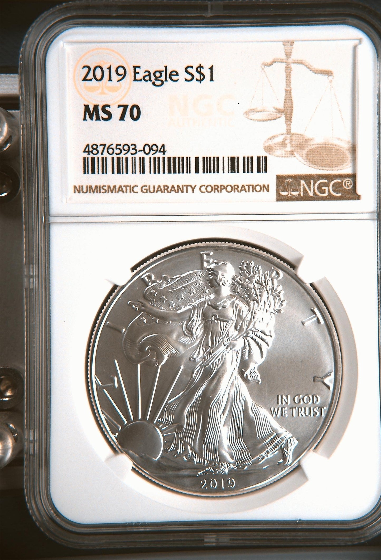 2019 EAGLE S$1 MS 70