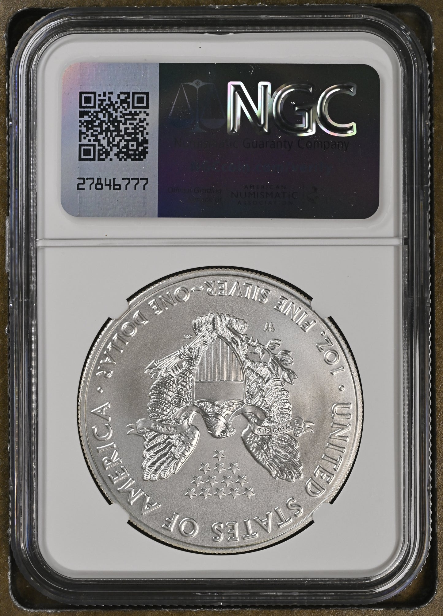2020 W BURNISHED SILVER EAGLE S$1 MS 70