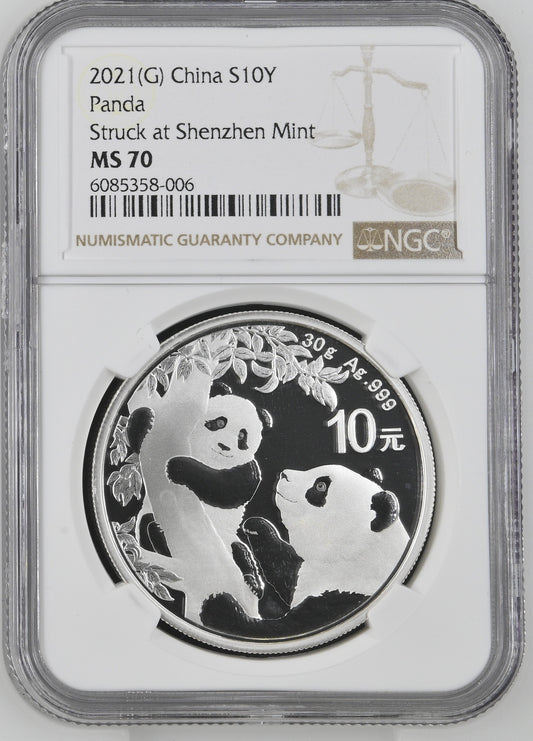 2021(G) CHINA S10Y PANDA - FIRST RELEASES STRUCK AT SHENZHEN MINT
