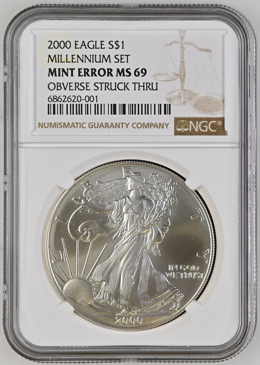 2014 EAGLE S$1 MS MINT ERROR MS 69