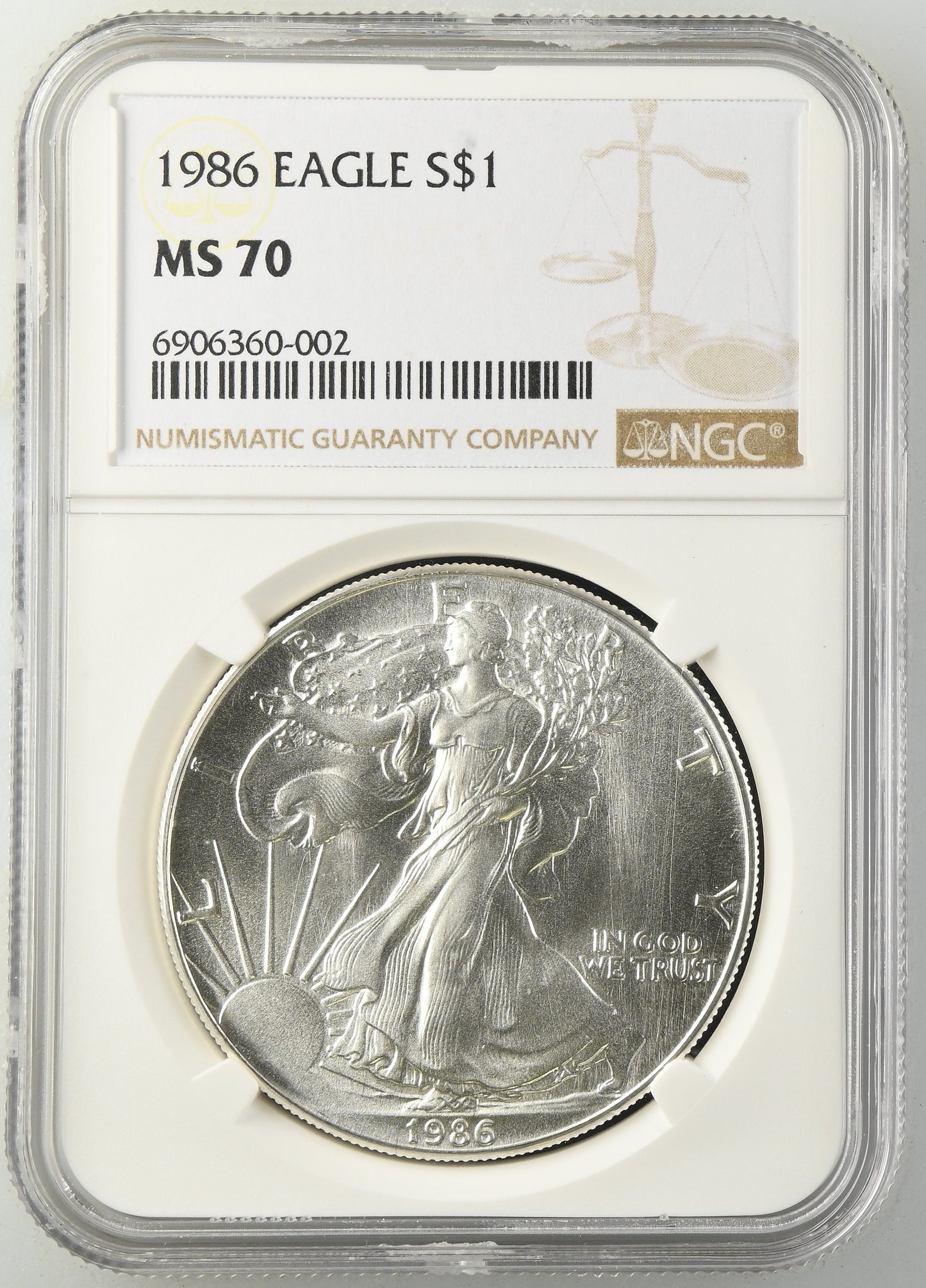 1986 EAGLE S$1 MS 70