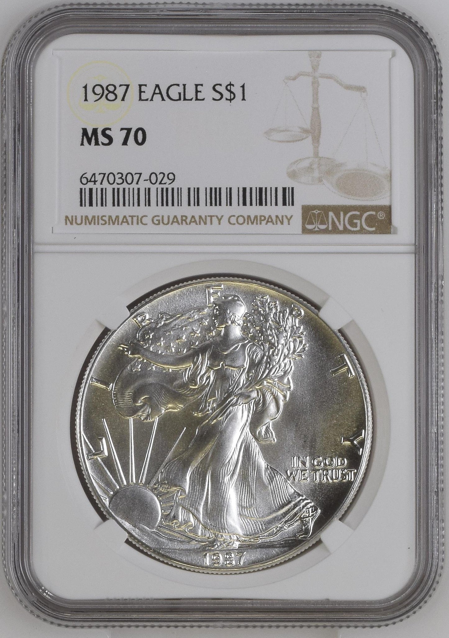 1987 EAGLE S$1 MS 70