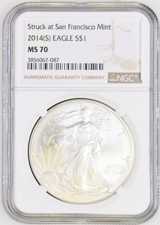 2014(S) EAGLE S$1 MS 70