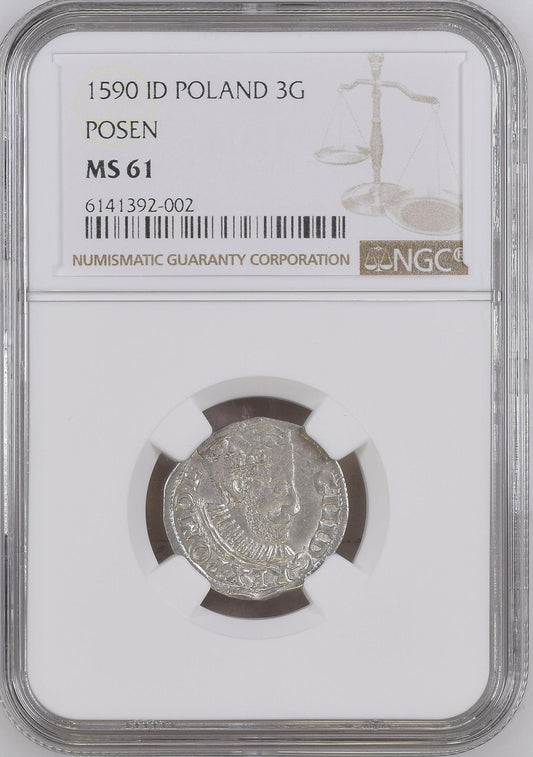 1590 POLAND 3G POZNAN NGC MS 61