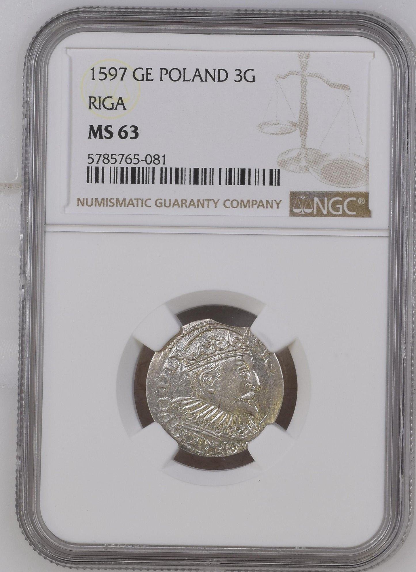1597 GE POLAND 3G RIGA NGC MS 63