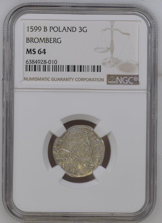 1599 B POLAND 3G BYDGOSZCZ NGC MS 64