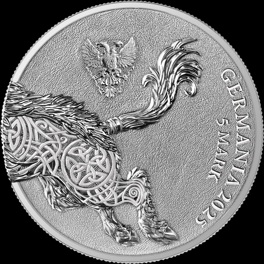 2025 GERMANIA BEASTS: GULLINBURSTI 1 OZ SILVER BU