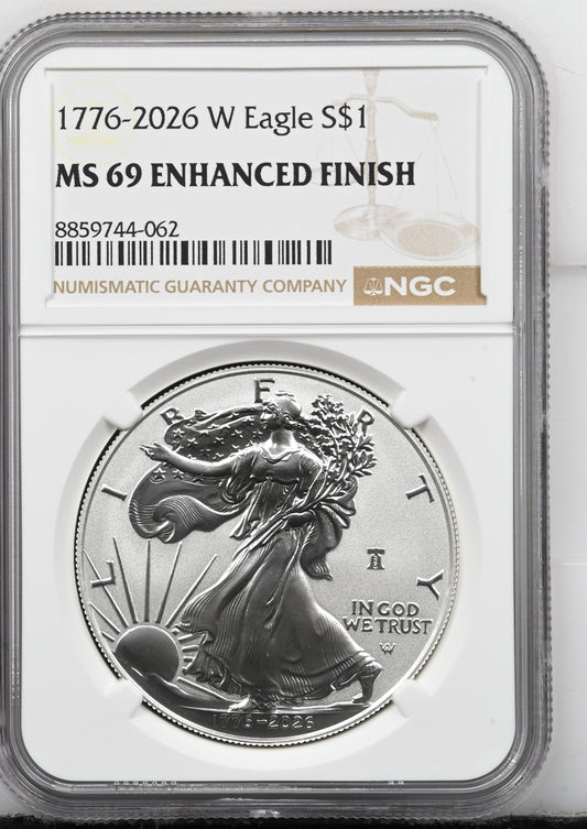2025 TYPE 2 ENHANCED FINISH 1776-2026 MS 69
