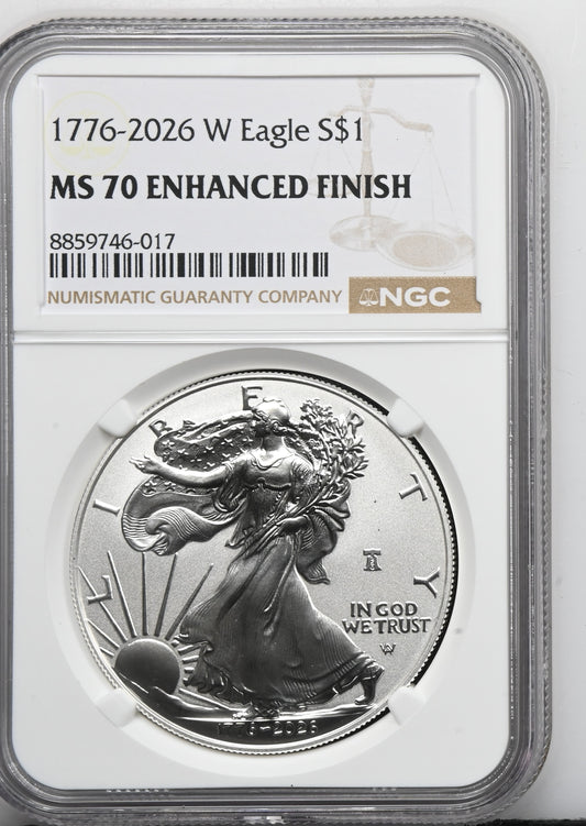 2025 TYPE 2 ENHANCED FINISH 1776-2026 MS 70