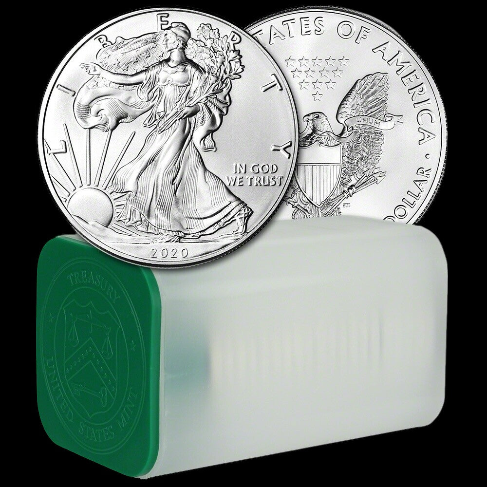 2020 AMERICAN SILVER EAGLES 1 OZ (20 COINS IN TUBE)