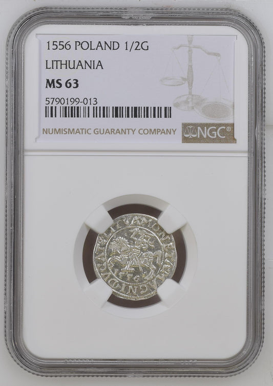 1556 POLAND POLGROSZ WILNO NGC MS 63