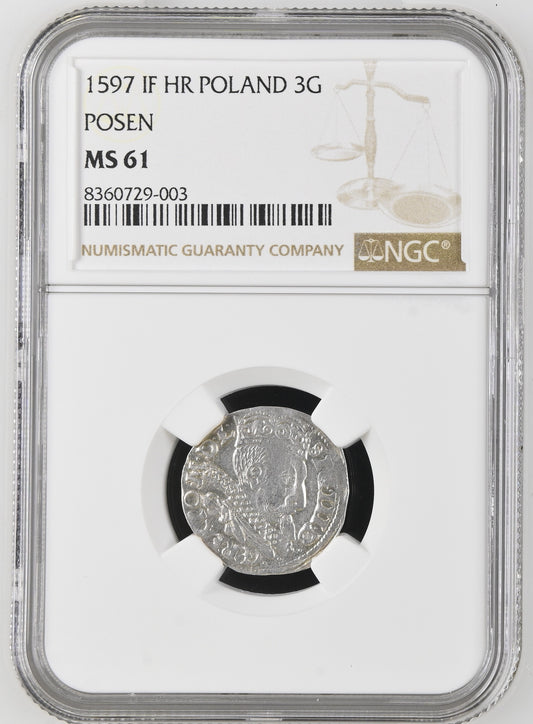 1597 POLAND 3G POZNAN NGC MS 61