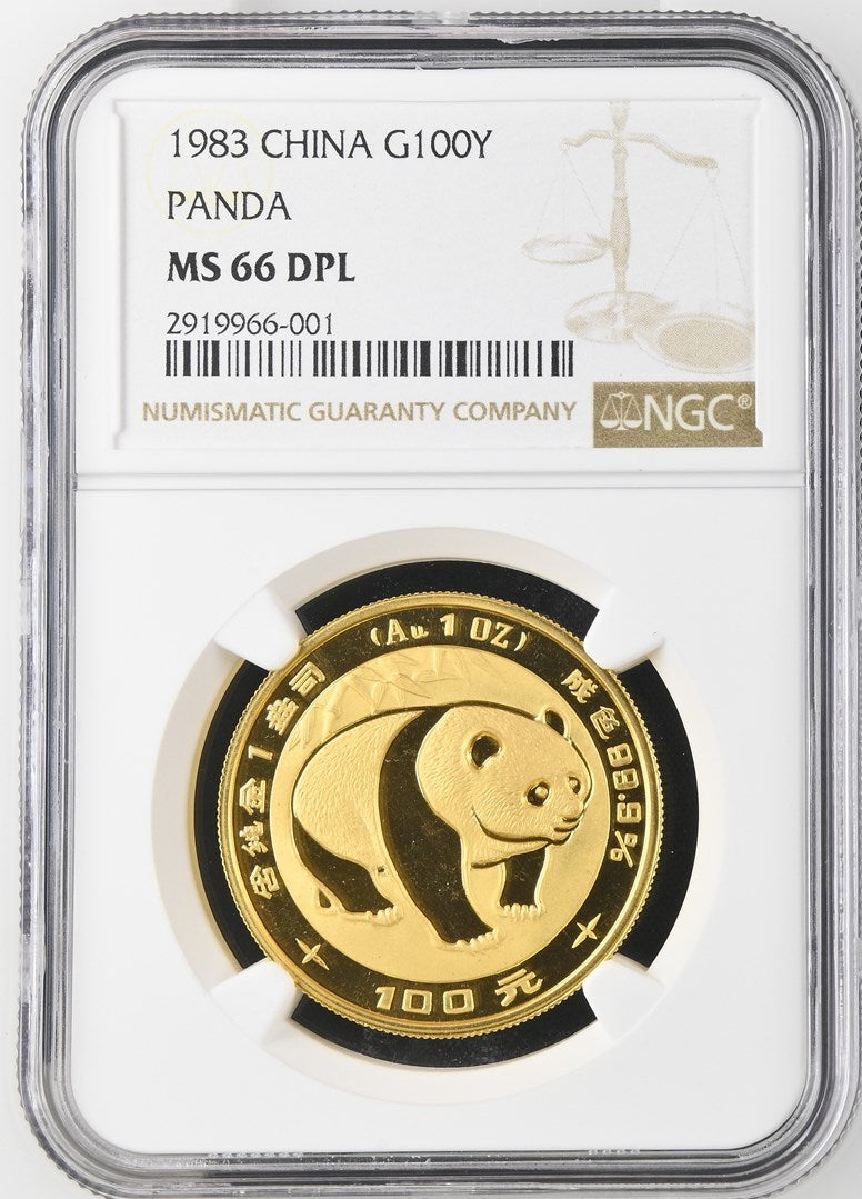1983 CHINA G100Y PANDA NGC MS 66 DPL