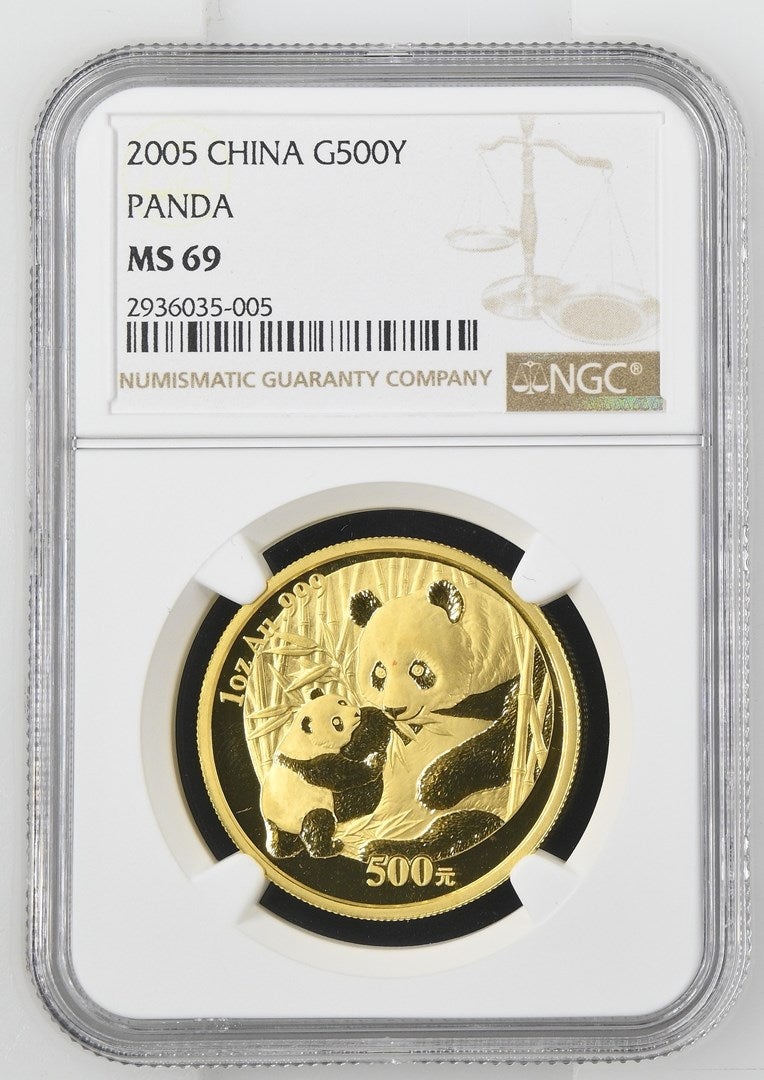 2005 CHINA G500Y PANDA NGC MS 69