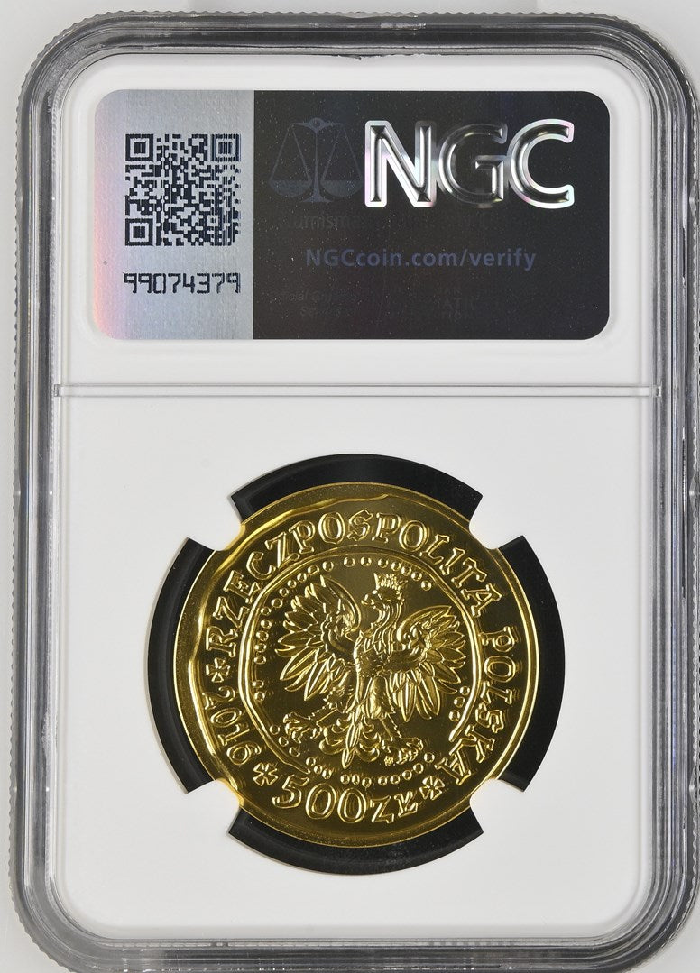 2016MW POLAND G500Z WHITE-TAILED EAGLE NGC MS 63