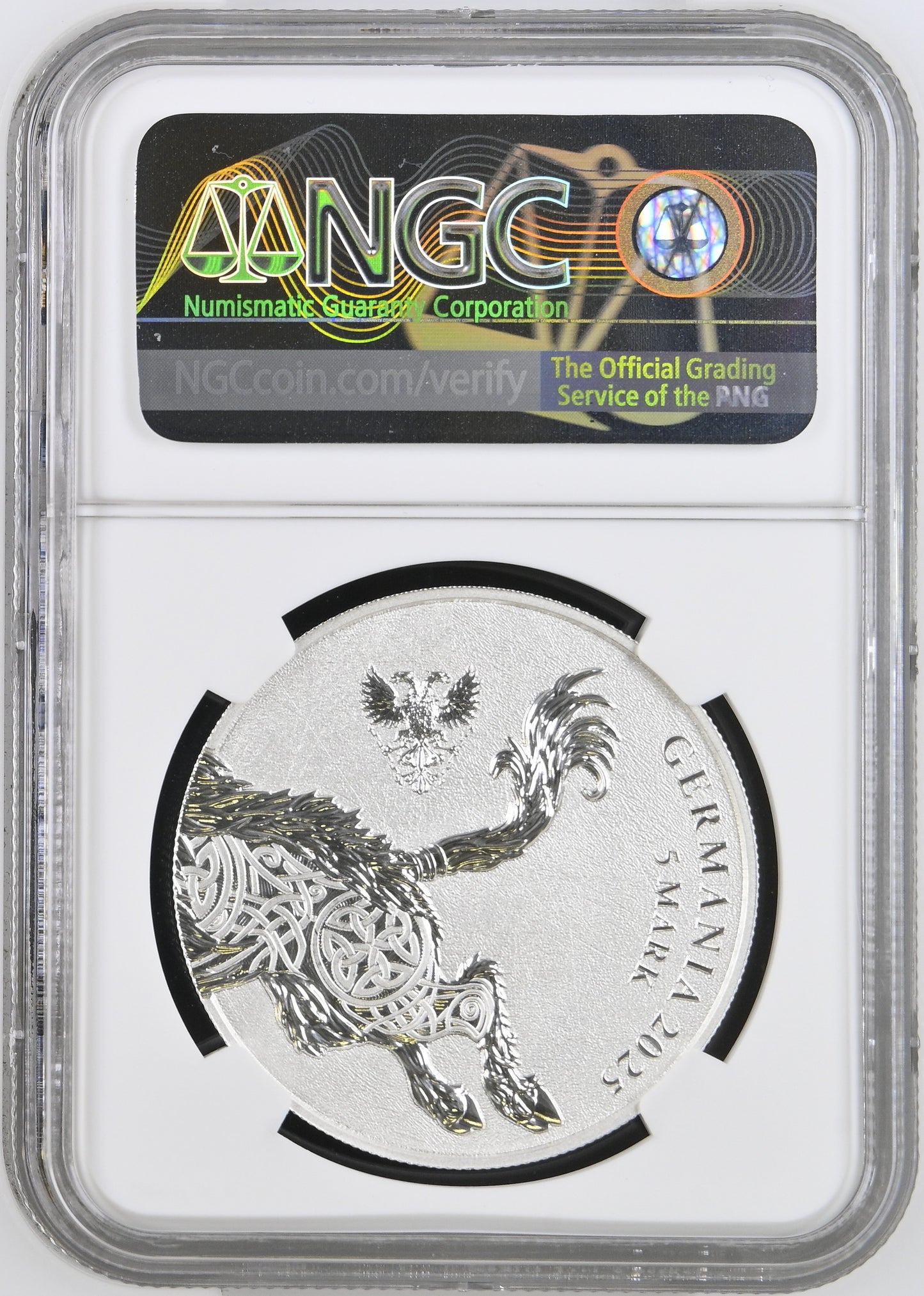 2025 GERMANIA BEASTS: GULLINBURSTI 1 OZ SILVER NGC MS 70