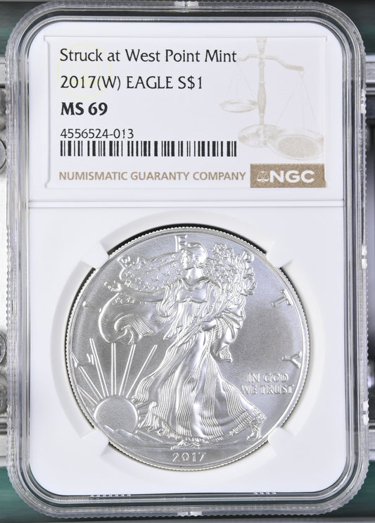 2017 (W) EAGLE S$1 STRUCK AT WEST POINT MINT MS 69