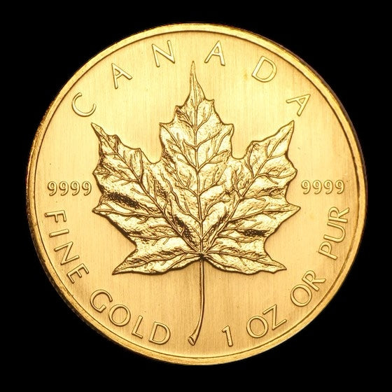 2003 CANADA 1 OZ GOLD MAPLE LEAF BU