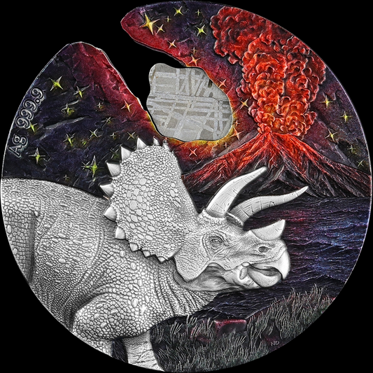 2021 NIUE ISLAND - IMPACT MOMENTS METEORITE 2 OZ SILVER HR BU